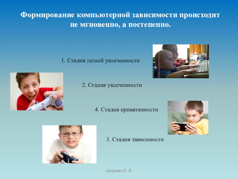 Показывают что в зависимости. Формирование компьютерной зависимости. Этапы развития компьютерной зависимости. Стадии компьютерной зависимости. Стадии формирования компьютерной зависимости.