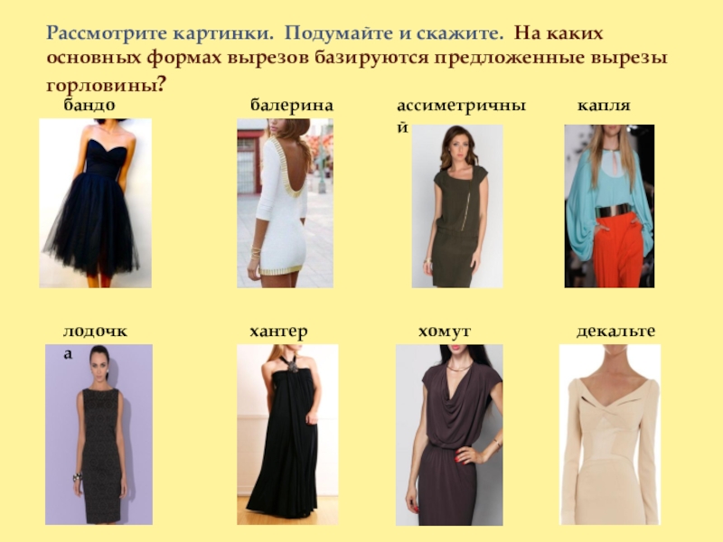 Названия воротников женских платьев с фото виды