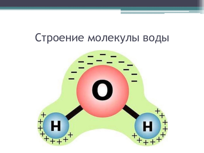 Строение молекулы воды схема