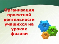 Презентация Проектная деятельность учащихся на уроках физики