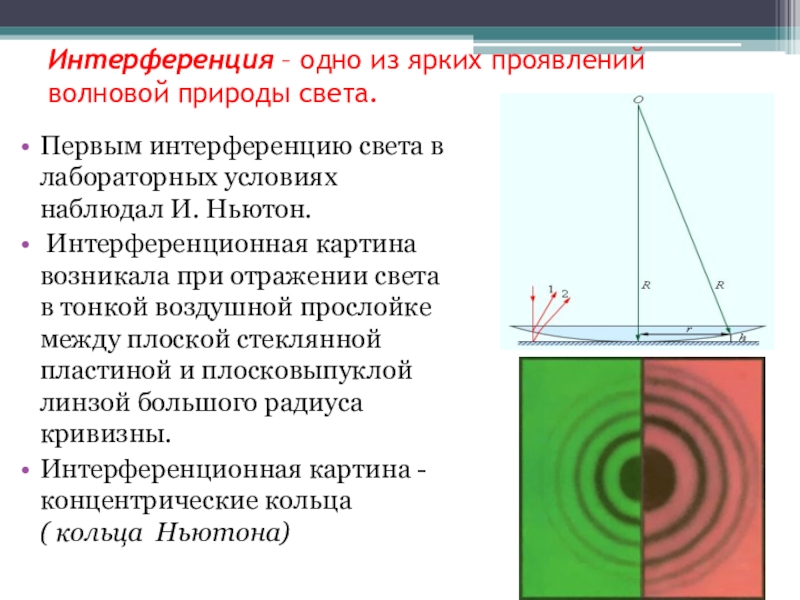 Интерференция света презентация 9 класс физика