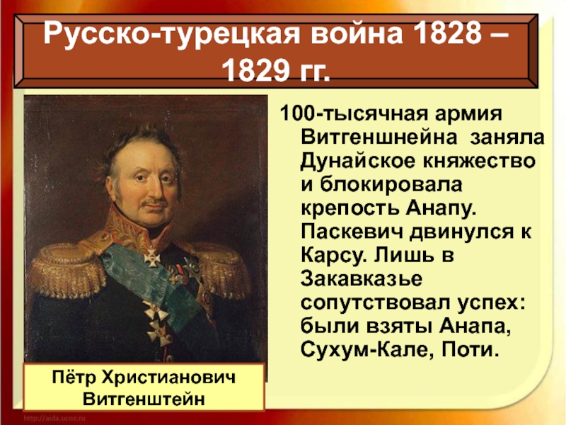 Причины русско турецкой 1829