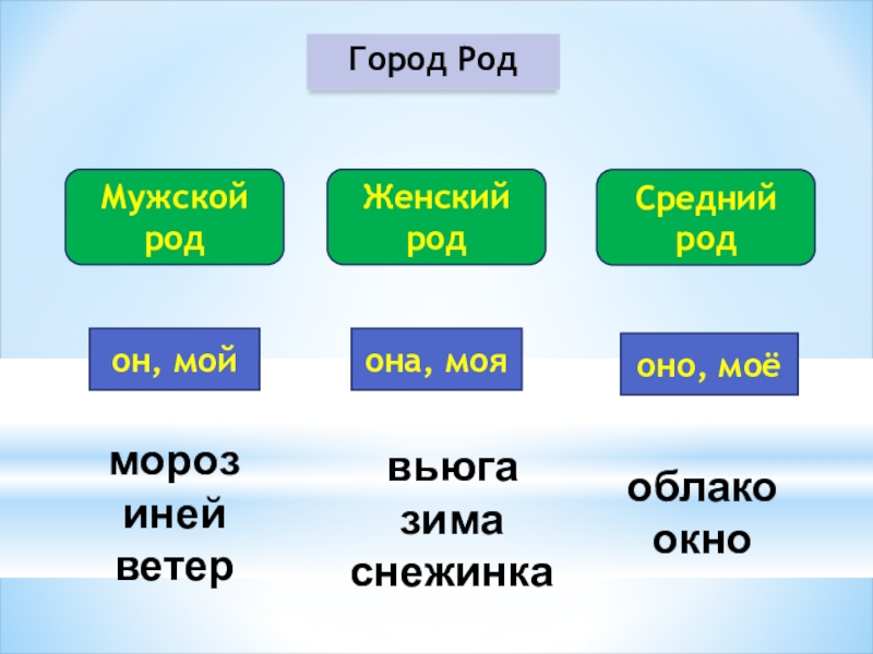 Мужской род кратко. Мужской род женский род средний род. Мужской женский средний. Роды мужской женский средний. Мужской род женский рожь.