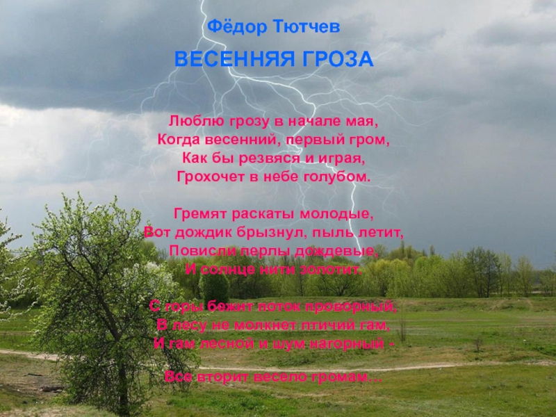 Ф и тютчева как неожиданно и ярко. Весенняя гроза Тютчев. Тютчев Майская гроза. Федор Тютчев Весенняя гроза. Весенняя гроза / Тютчев ф.и.