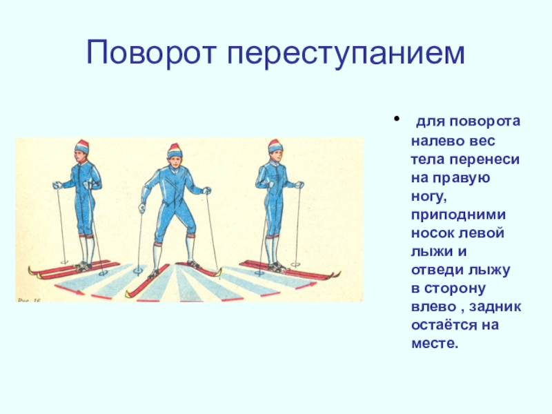 Определите в каком ответе каждому лыжному ходу соответствует свой рисунок