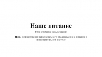 Наше питание
