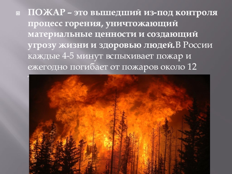 Каждый год пространства россии страдают от пожаров