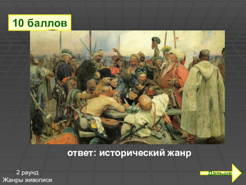 Исторический ответить. Слово исторический Жанр. Перов картины исторического жанра. 2 Раунд Жанры живописи 10 баллов. Своя игра Жанры живописи.