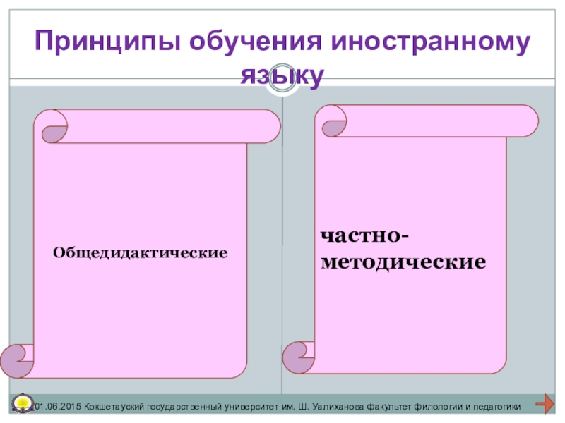 Принципы обучения родному языку. Принципы обучения иностранному языку. Общедидактические принципы обучения иностранному языку. Методические принципы обучения иностранному языку. Классификация принципов обучения иностранным языкам.