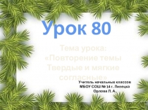 Презентация по русскому языку на тему Твёрдые и мягкие согласные звуки (2 класс)
