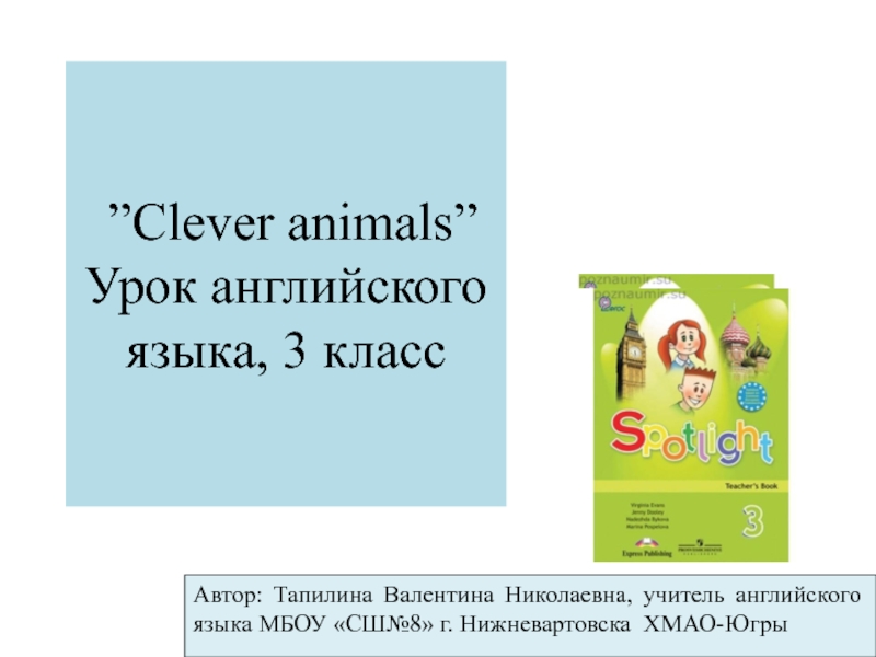 Spotlight 3 clever animals презентация