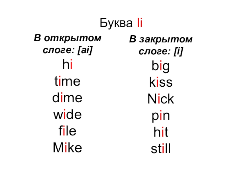 Правила чтения на английском для детей презентация