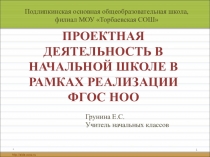 Презентация Проектная деятельность в начальной школе в рамках реализации ФГОС НОО