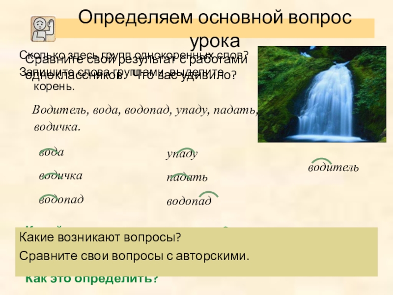 Какой корень в слове определить. Предложение со словом водопад. Как образовалось слово водопад. Предложение со словом водопад 3 класс. Может ли в слове быть 2 корня.
