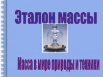 Презентация по физике Эталон массы (7 класс)