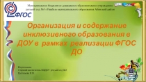 Презентация Организация и содержание инклюзивного образования в ДОО в рамках реализации ФГОС ДО