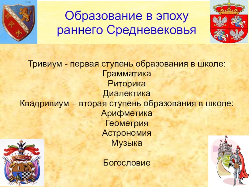 Образование в средние века 6 класс презентация