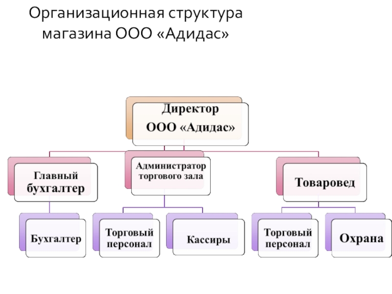 Организационная структура цветочного магазина схема