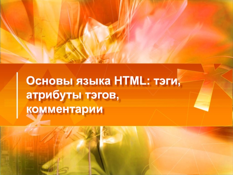 Презентация Презентация по информатики и ИКТ Основы языка HTML (8 класс)