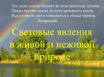 ПРезентация по природоведению на тему Световые явления (5 класс)
