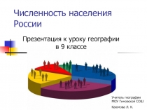 Презентация по географии 9 класса по теме Динамика численности населения России