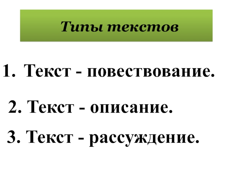 Типы текстов текст рассуждение 3 класс