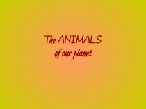 Призентация по английсому языку животное
