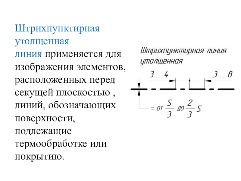 Штрих пунктир. Штрихпунктирная утолщенная линия назначения. Штрих- утолщенная пунктирная линия. Штрихпунктирная утолщенная линия толщина. Штрихпунктирная с двумя точками тонкая линия.