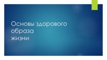Основы безопасности жизнедеятельности
