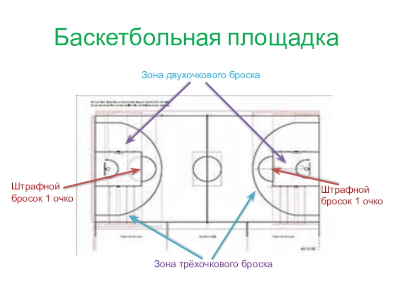 Карта баскетбольного поля