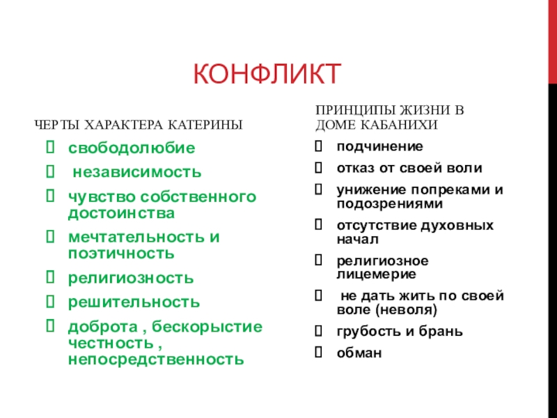 Конфликты катерины гроза. Черты характера Катерины из грозы. Черты Катерины в пьесе гроза. Основные черты характера Катерины гроза. Черты характера Катерины принципы жизни в доме Кабанихи.