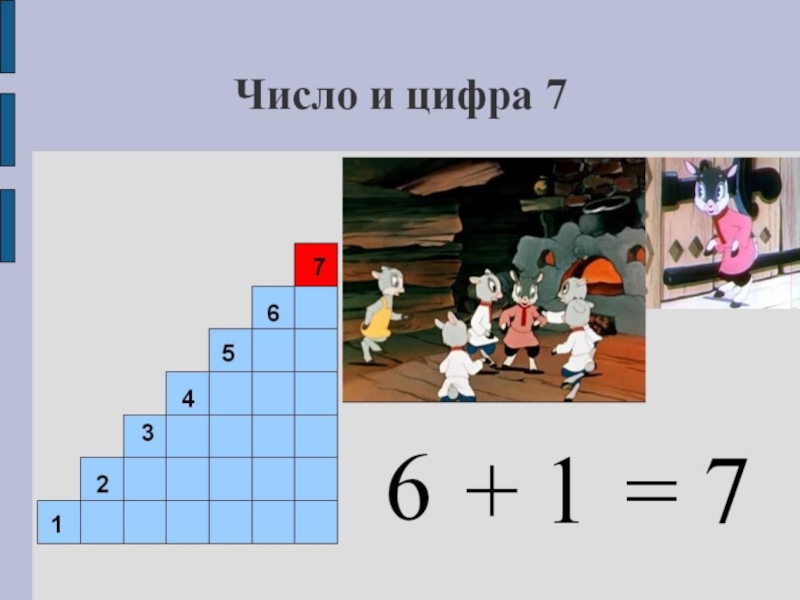 Число и цифра 7 презентация для дошкольников