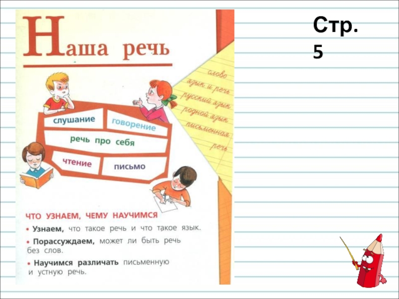 Устная речь и письменная речь 1 класс презентация школа россии