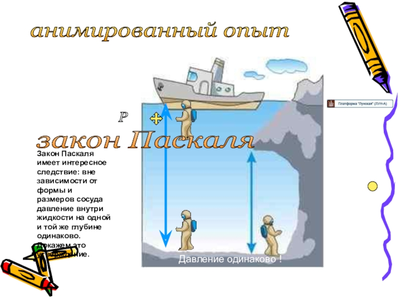 Закон паскаля проект