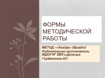 Презентация Формы методической работы