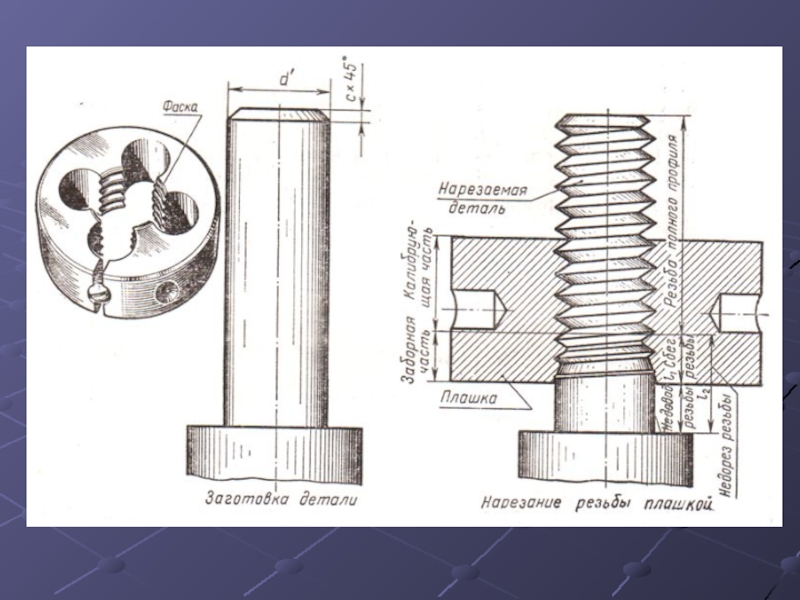 Инженерная графика резьбы презентация