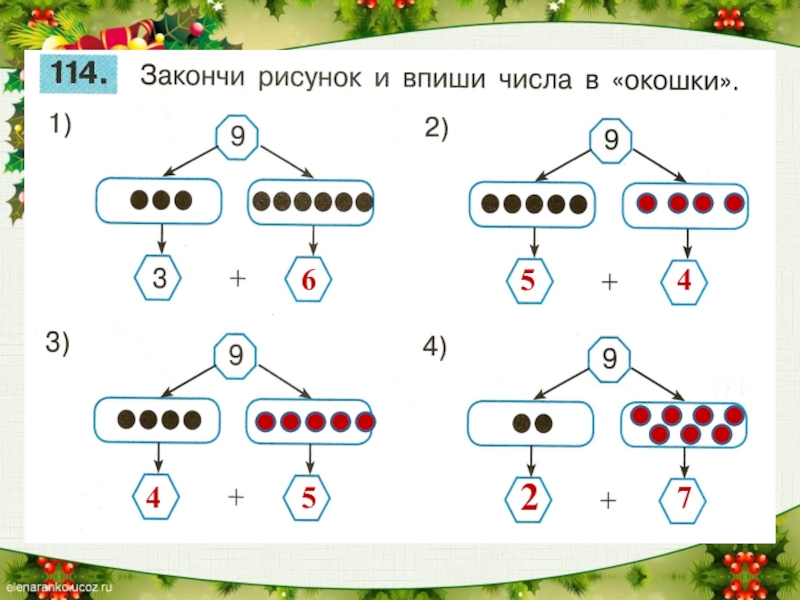 Состав числа 9 презентация 1 класс школа россии