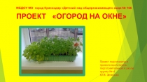 Презентация проекта Огород на окне подготовительная к школе группа