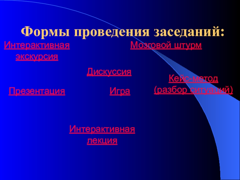 Форма проведения собрания. Форма проведения заседания. Формы проведения совещаний. Интерактивные формы проведения совещаний.