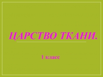 Презентация по технологии на тему Царство ткани (1 класс)