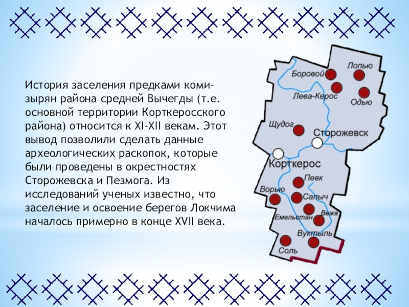 Карта корткеросского района подробная