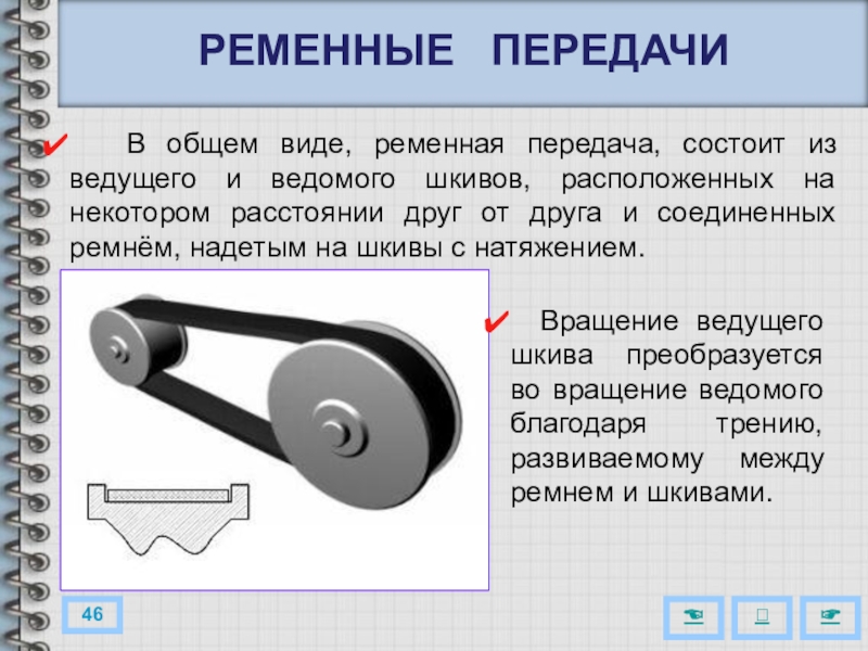 Какой тип ременной передачи схематически показан на рисунке