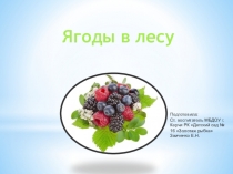 Презентация по ознакомлению с окружающим для детей старшего дошкольного возраста Ягоды в лесу