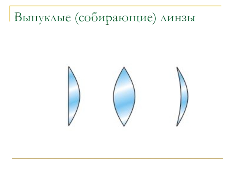 Вогнуто выпуклая линза. Выпуклая линза. Выпуклая и вогнутая линзы. Выпукло вогнутые линзы. Выпуклая собирающая линза.