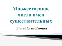 Презентация по английскому языку на тему: Множественное число имен существительных