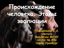 Презентация по биологии на тему: Происхождение человека. Этапы эволюции (8 класс)