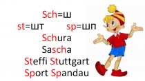 Презентация по немецкому языку на тему sch,st,sp (2 класс)