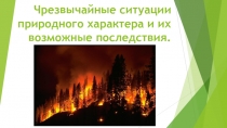 Презентация по ОБЖ на тему: ЧС природного характера