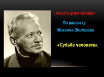 Презентация к уроку литературы по рассказу М.Шолохова Судьба человека