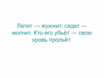 Презентация по окружающему миру Комар 1 класс